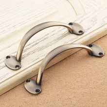 Free shipping Vintage furniture handles 140mm Drawer closet cabinet pull Dresser cupboard door knob Antique brass kitchen handle 2024 - buy cheap