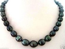 18''10-12mm baroque Natural tahitian black pearl necklace 2024 - buy cheap