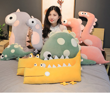 INS hot Super Soft Simulated Dinosaur Pillow Stuffed Bed Sleeping Sheep Pillow Gift for Her Room Decoration 2024 - buy cheap