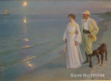 danish art Summer evening on Skagens beach Peder Severin Kroyer paintings for sale High quality Hand painted 2024 - buy cheap