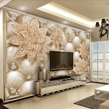 Beibehang-papel tapiz personalizado para pared, mural de Foto 3d, Diamante suave, bolsa de diamante, flor, joyería, fondo, sala de estar, dormitorio 2024 - compra barato