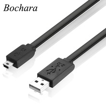 Плоский Мини-кабель Bochara, 5 контактов, USB 2,0, тип A, штекер-штекер, 5 штырьков, 5P, сердечники из чистой меди, 30 см 2024 - купить недорого