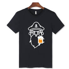 Captain Beer Design Short Sleeve Tee Shirt Men Summer Black Soft Cotton T-shirt Fashion Casual White Funny Tshirt Men Brand 2024 - buy cheap