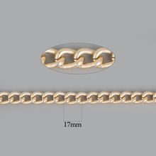 Hot Selling 17X12mm 1m/lot Plated Gold Aluminum twisted Chain For Necklaces Bracelet DIY Jewelry Findings & Craft Making 2024 - buy cheap