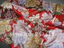 Free shipping/100% silk fabric /red/ #LS0714 silk fabric for dress 2024 - buy cheap