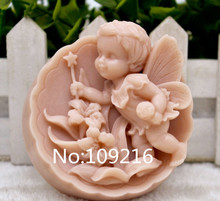 wholesale!!!1pcs Angel with Star (ZX259) Silicone Handmade Soap Mold Crafts DIY Silicone Mould 2024 - buy cheap