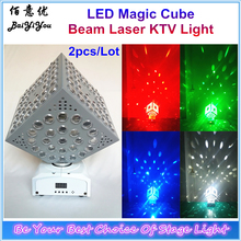 Cubo mágico de haz de luz láser RGBW Rubik, Cubo de haz de luz LED de 80W con cabezal móvil, RG, para KTV, DJ, discotecas, clubs nocturnos y fiestas 2024 - compra barato