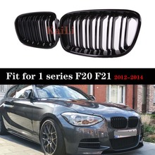 ABS Replacement Matt Gloss Black Front Kidney Grille Grill Double Line Racing Grills For BMW 1 Series F20 F21 2012 2013 2014 2024 - compre barato