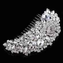 1 pc Design Rhinestone Crystal Comb Clear Flower Hair Comb Hairclips Hairgrips for Wedding Women Jewelry Barrettes Headwear 2024 - buy cheap