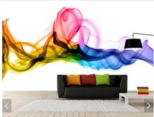 European Hand Painting Colorful Smoke Creative Wallpaper Mural for Living Room 3D Printed Photo Murals Wall Paper Custom 2024 - buy cheap