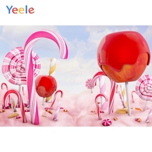 Yeele Pink Lollipops Candy Bar Party Baby Children Photography Backgrounds Customized Photographic Backdrops For Photo Studio 2024 - buy cheap