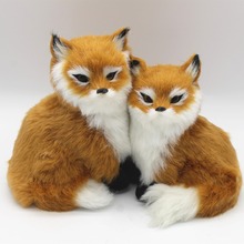 Simulation Fox Animal Crafts Home Decoration Teaching Props Simulation Fox Children PLush Toy 2024 - buy cheap