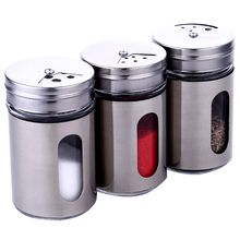 Stainless Steel Spice Shaker Jar Sugar Salt Pepper Herbs Toothpick Storage Bottle BBQ Spice Storage Bottle Cooking Seasoning Tin 2024 - buy cheap
