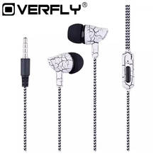 Overfly 3.5mm Jack Crack Earphone Wired Headset Super Bass Sound Headphone Earbud with Mic for Mobile Phone Samsung Xiaomi MP3 4 2024 - buy cheap