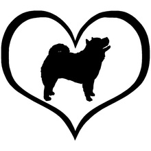 10,9*9,5 см Chow автомобильные наклейки с собаками Милая Виниловая наклейка для стайлинга автомобиля украшение бампера черный/серебристый S1-1030 2024 - купить недорого