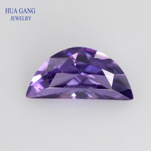 Purple Moon Shape Cubic Zirconia Brilliant Cut Loose CZ Stone Synthetic Gems Beads For Jewelry 2x4~6x12mm Free Shipping 2024 - buy cheap