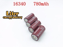 Batería de energía de 2 litros, batería recargable de iones de litio, RCR 123, 16340, 780mAh, 3,7 V, con paquete al por menor 2024 - compra barato