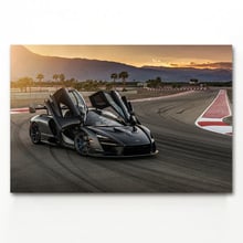 Black Car McLaren Senna Sport Car Supercar Wall Art Posters Canvas Art Prints and Paintings For Room Decor 2024 - buy cheap