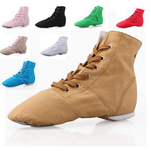 New 2017 Men Women Sports Dancing Sneakers Jazz Dance Shoes Lace Up Dancing Boots Blue Red Black Tan Green White 2024 - buy cheap