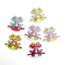 50pcs Mixed 30mm Frogs Wooden Buttons For Clothes Needlework Scrapbooking Crafts Diy Sewing Accessories Wood Decoration 2024 - buy cheap