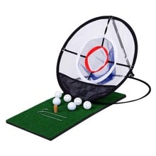 Rede de treinamento de golfe para áreas internas e externas, tapetes antiderrapantes, rede fácil para treinamento de golfe, metal + rede 2024 - compre barato