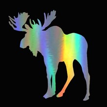 Car Sticker Vinyl 17cm*19.1cm Moose Animal Sticker Motorcycle Auto Wall Decor Stickers and Decals Car Styling Black/Silver/Laser 2024 - buy cheap