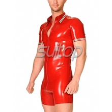 Suitop  red latex jumpsuit for men sexy latex catsuit 2024 - buy cheap