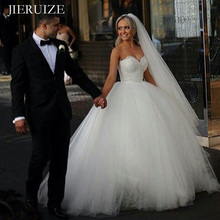 JIERUIZE blanco Apliques de encaje vestido de bola Príncipe boda vestidos de novia vestidos de boda vestidos de novia 2024 - compra barato