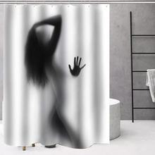 Водонепроницаемая Женская занавеска для душа с 3D эффектом тени, с крючками, портретная занавеска для сексуальной девушки в ванную комнату, s занавеска для ванной и душа 2024 - купить недорого