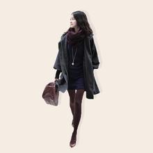 Casaco feminino de lã com capuz, jaqueta folgada com zíper plus size, casaco quente de veludo para outono e inverno 2024 - compre barato