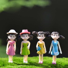 Conjunto meninas decoração de jardim em miniatura casas fadas decoração artesanato diy acessórios 2024 - compre barato