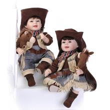Npk, boneca de bebê reborn, brinquedo de silicone real, bonecas reborn, boneco fofo de cowboy, atacado, presente para crianças, presente de dia das crianças 2024 - compre barato
