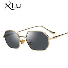 Xiu moda óculos de sol feminino marca designer quadrado polígono óculos retro pequenos óculos de sol para óculos femininos 2024 - compre barato