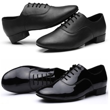 New Style 2017 Hot Sale Man's Black Color Latin Shoes Man Dance Shoes Low Heel Modern Ballroom Tango Dance Shoes 2024 - buy cheap