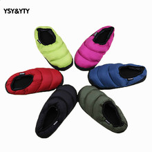 2019 Pouches with colorful warm slippers cute couple home cotton slippers for men and women home slippers month shoes woman 2024 - купить недорого