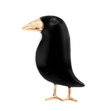 Enameled Black Bird Brooches Zinc Alloy Animal Pin Hot Selling Brooch Pin 2024 - buy cheap