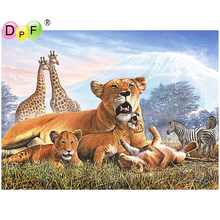 DPF DIY Gift Diamond Embroidery crafts 5D full Round Diamond Painting Animals Under Hill Mosaic Magic Cube Cross Stitch Decor 2024 - buy cheap