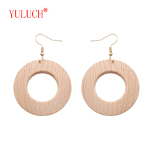 YULUCH 2018 Monochrome large round solid hollow pendant bohemian elegant woman earrings jewelry party gift 2024 - buy cheap