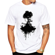 VagaryTees 2019 Men's Wild Ink Tree And Crow T Shirt Summer High Quality Custom Printed T-Shirt Fashion Hipster Tee Tops 2024 - buy cheap