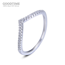 Fashion Women Ring Pure 925 Sterling Silver Jewelry Ring Wave Cubic Zirconia Jewelry Style  Rings For Girl Dress Up 2024 - buy cheap