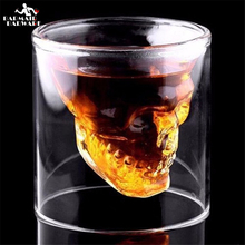 Vaso de cristal para cóctel, vaso para cerveza, Cráneo, whisky, cabeza de Calavera, vasos para beber de 25/75/4/8/150 Ml, 1/200 piezas 2024 - compra barato