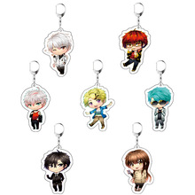 Chaveiro de acrílico anime mystic messenger yoosung jumin zen desconhecido transparente dupla face pingente chaveiro 55mm 2024 - compre barato