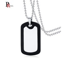 Military Necklaces Stainless Steel Dog Tags with Black Silencers Free Ball Chain 24" 2024 - buy cheap