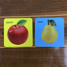 Детские развивающие 3d-карты для раннего развития детей, искусственные фрукты и овощи, материалы по методике Монтессори, игры на английском языке 2024 - купить недорого