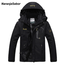 NaranjaSabor 2020 Autumn Winter Mens Jackets Fleece Thick Men's Coat Windbreaker Breathable Waterproof Male Mens Clothing 6XL 2024 - buy cheap