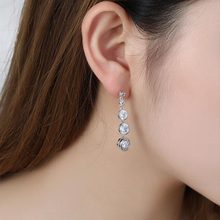 BRAVEKISS Trendy Long Bar Drop Earrings for Women Wedding Party Earring Catkins Round Crystal Fashion Jewelry Accessories UE0377 2024 - buy cheap
