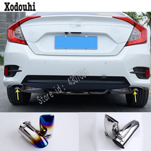Car Muffler Exterior End Pipe Outlet Dedicate Stainless Steel Exhaust Tip Tail For Honda Civic 10th Sedan 2016 2017 2018 2019 2024 - buy cheap