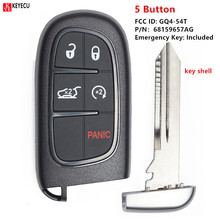 Keyecu New Smart Remote Key Fob Shell Case 5 Button Pad Cover for Jeep Cherokee Ram 1500 2500 3500 FCC: GQ4-54T P/N:68159657AG 2024 - buy cheap