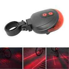 Bike Cycling Lights Waterproof 5 LED 2 Lasers 3 Modes Bike Taillight Safety Warning Light Bicycle Rear Bycicle Light Tail Lamp 2024 - buy cheap