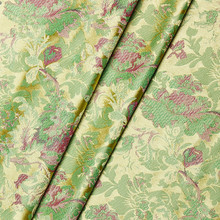 NCF535 1meter Green Peony Florals Jacquard Brocade Fabric Chinese Wedding Cosplay Cheongsam Fabric Pillow Cushion DIY Sew Fabric 2024 - buy cheap